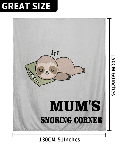 Magicoco® Mum Blanket Gifts for Mum from Daughter Son, Birthday Gift and Christmas for Mum, Funny Sloth Mum Blanket 130 * 150 cm