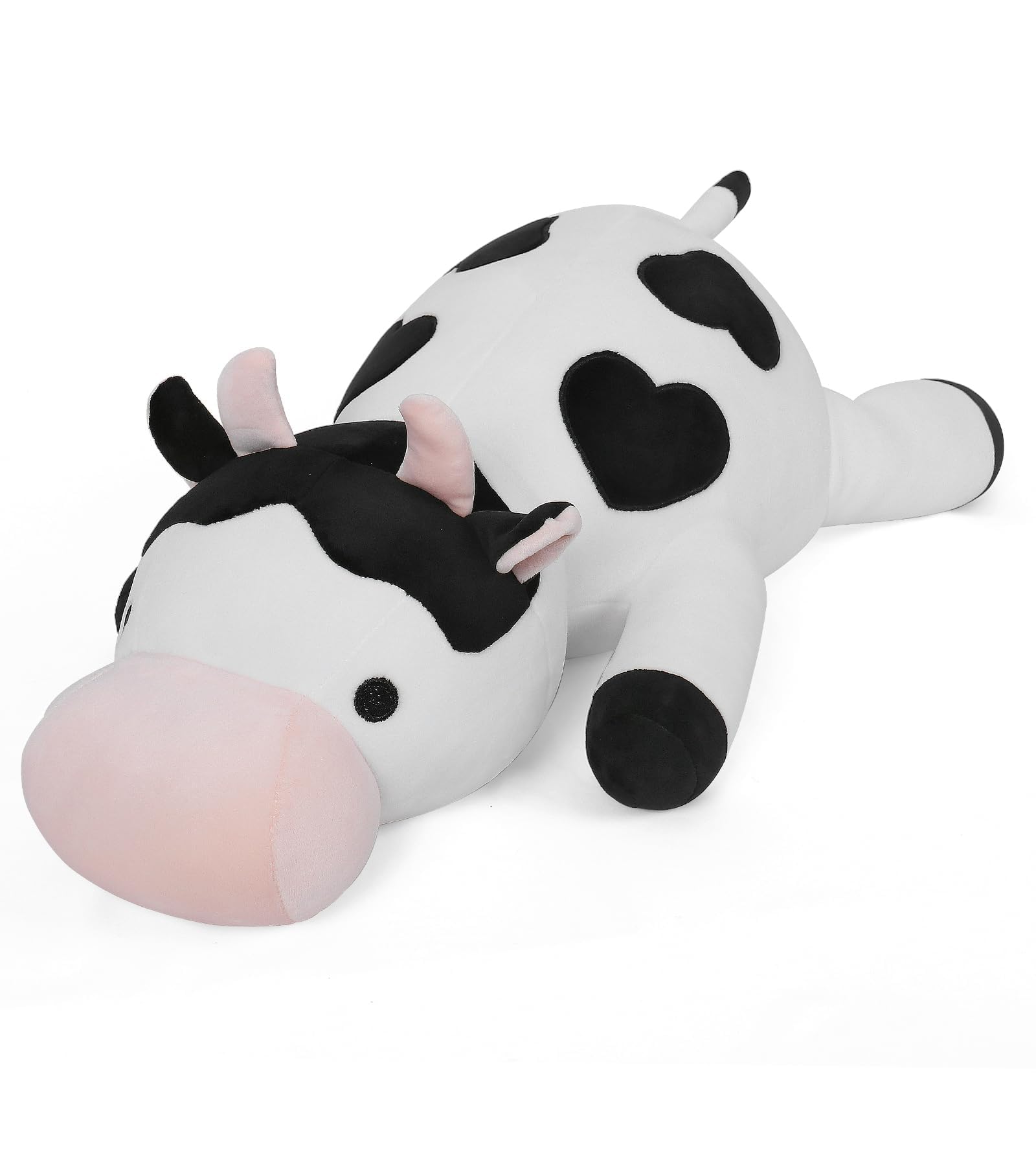 Weighted Cow Stuffed Animals Weighted Plush Toy 24" 4.2lb Cute Cow Hugging Dolls Plushies Pillows for Boys and Girls